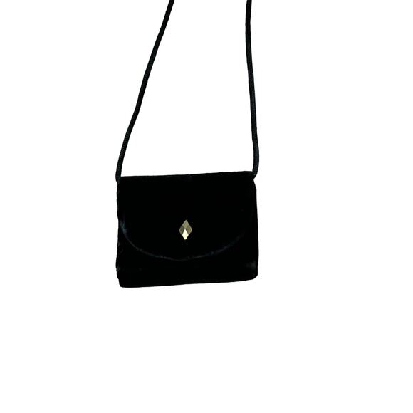 estee Lauder small Black velvet crossbody bag shoulder bag party cocktail - Picture 2 of 8